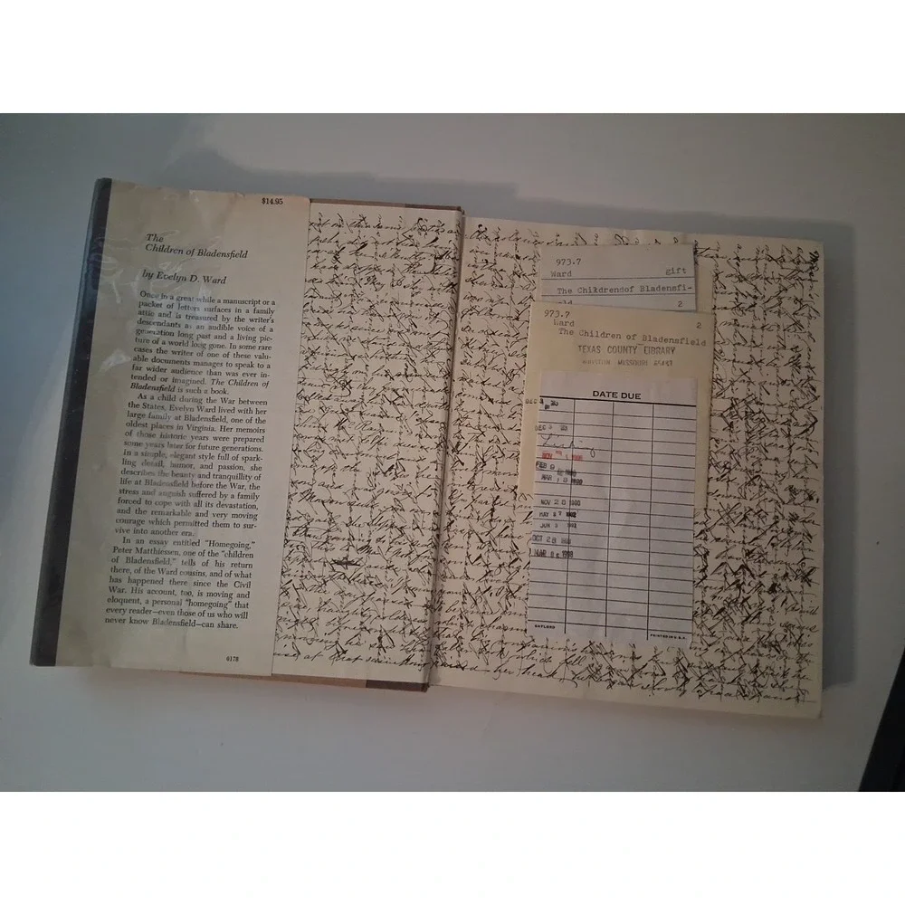 The Children of Bladensfield Evelyn D. Ward 1978 Post Civil War autobiograhy